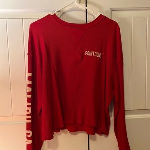 Brandy Melville long sleeve graphic red top, one size